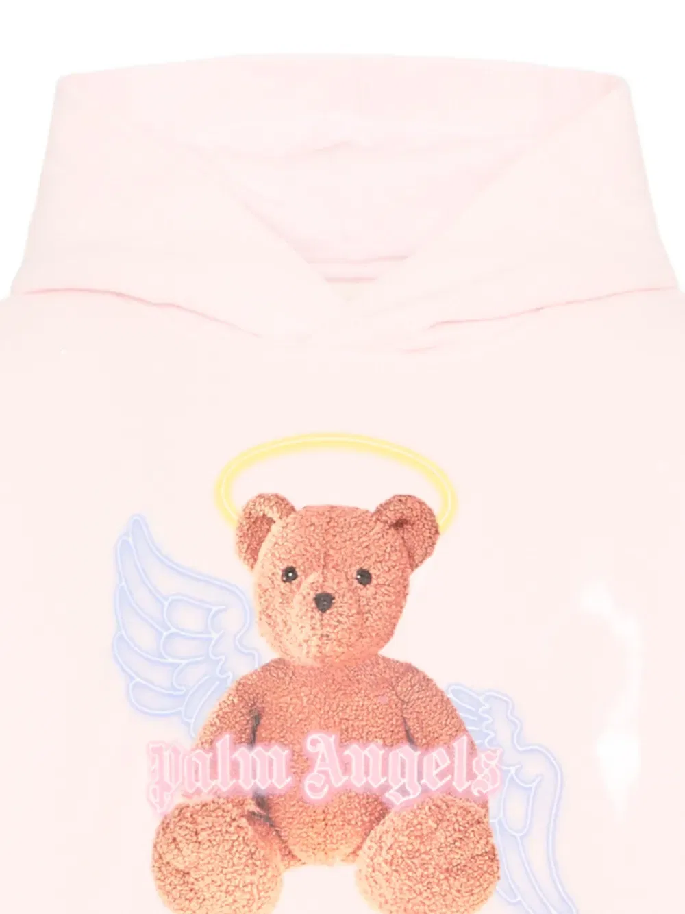 Худи с принтом "плюшевый мишка" Palm Angels Kids, розовый — фото 3