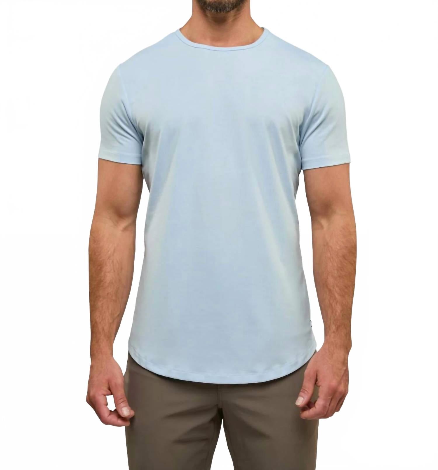 

Футболка с асимметричным краем в оксфордском синем CUTS