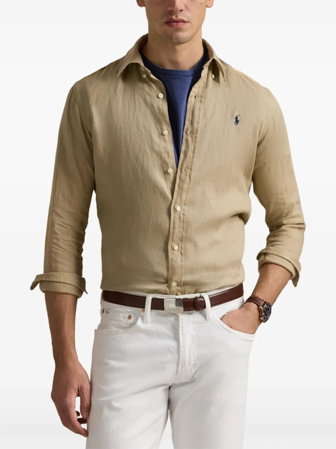 Рубашка Polo Ralph Lauren Polo Pony, нейтральный — фото 3