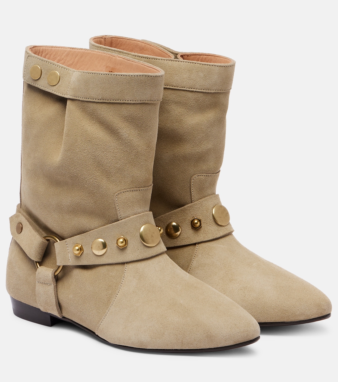 Stania замшевые ботинки до щиколотки Isabel Marant, Clay/ Gold