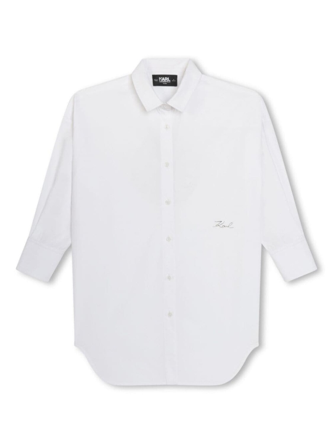 

Karl Lagerfeld Kids платье-рубашка с логотипом, белый