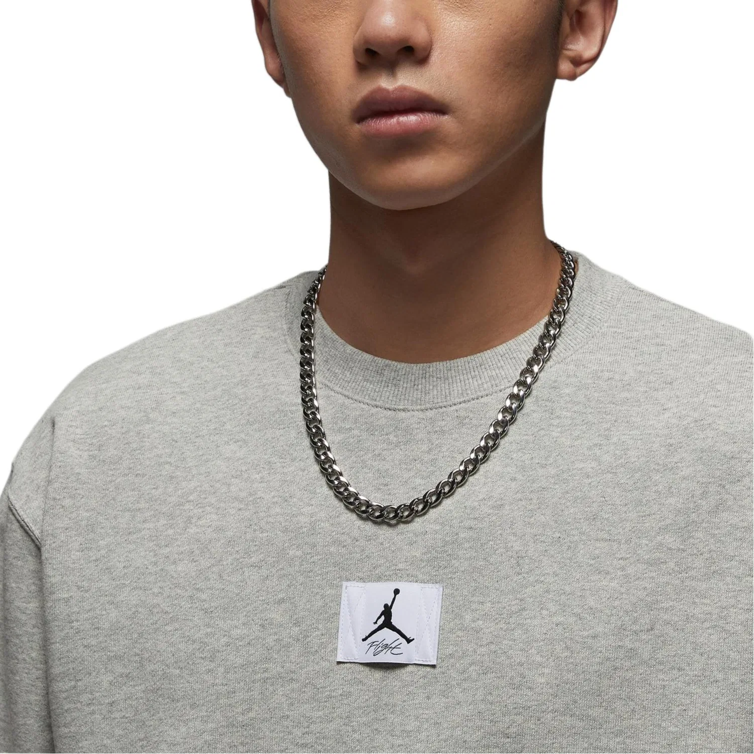 Флисовая толстовка Flight Fleece мужская Jordan, 050 Heather Gray/Black — фото 4