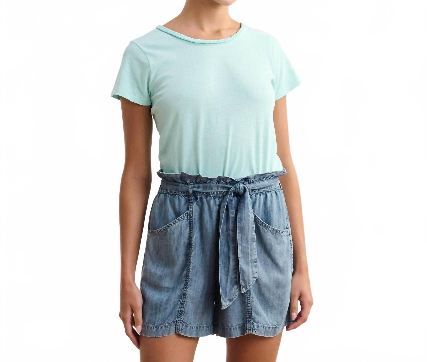 

Футболка с плетеным воротником аква Hatley, Aqua