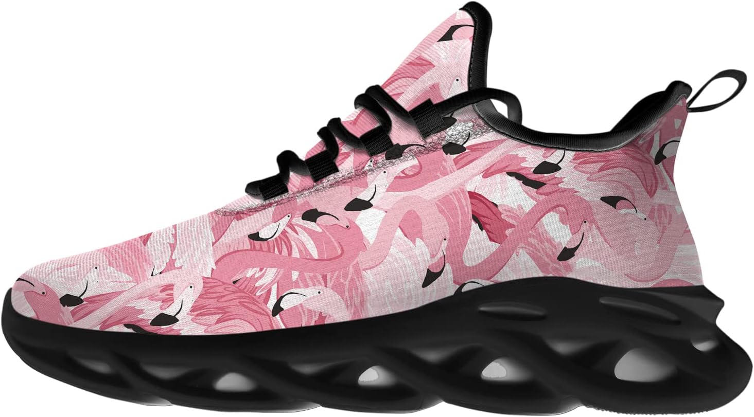 

Кроссовки Flamingo для женщин и мужчин, комфортные спортивные для бега, ходьбы, тенниса, тропические кроссовки, подарки для него и для нее Ciadoon, Multicolor