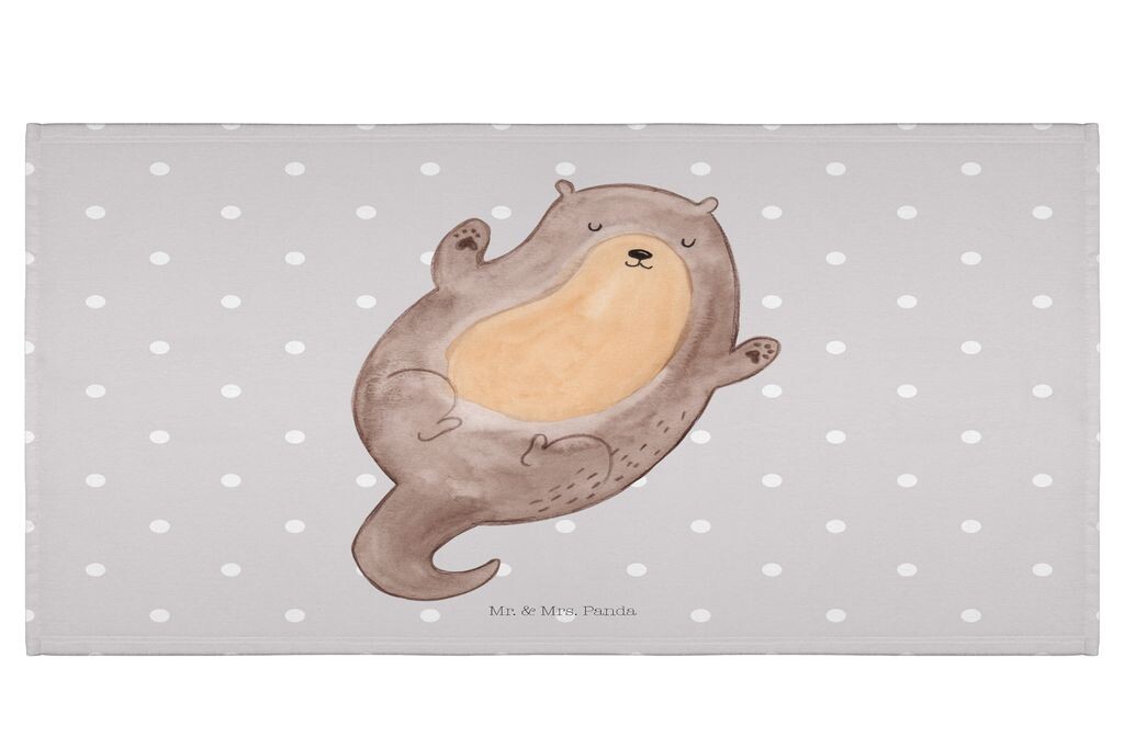 

Мистер и миссис Панда 70 x 140 Полотенце Otter Upside Down - Серая пастель - Подарок, Пляжное полотенце, Морская выдра, Сладкое, Выдра, Милое, Детское полотенце, Полотенце для душа, Банное полотенце Mr. & Mrs. Panda, белый