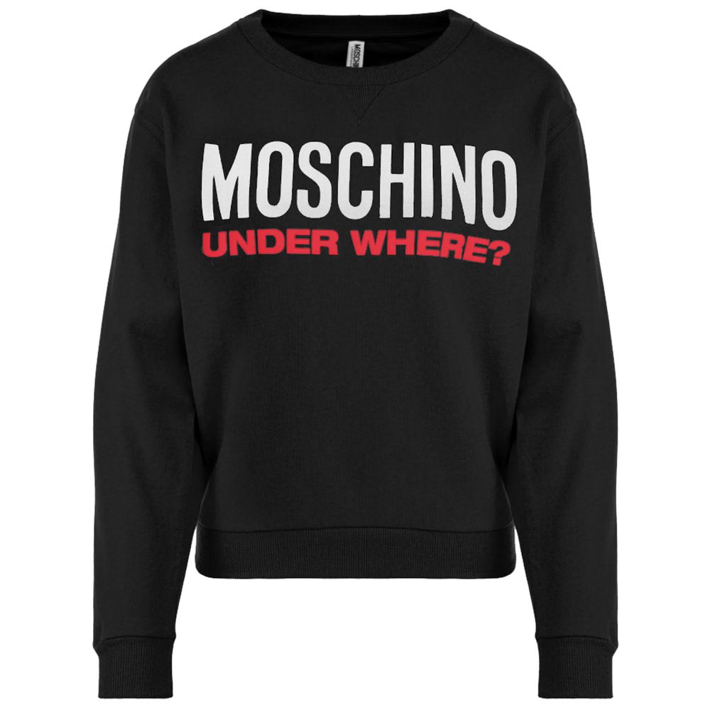 

Черный хлопковый свитер Moschino