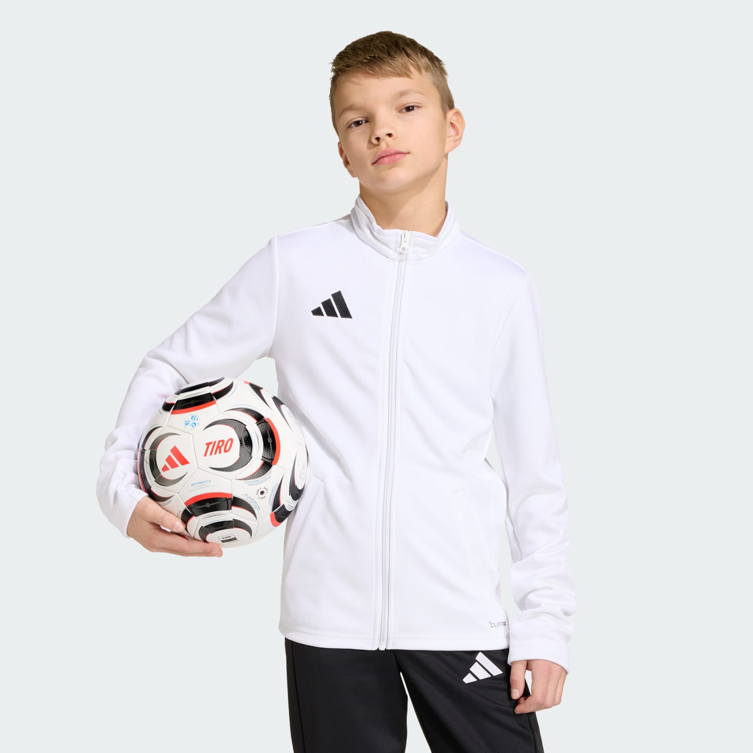 Adidas Performance Спортивный худи на молнии 'Entrada26' в белом цвете — фото 2