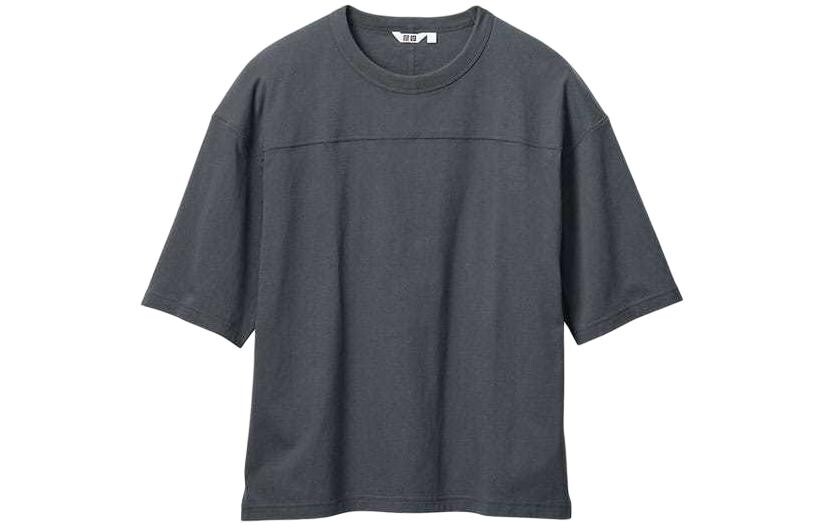 

Футболка U Collection унисекс темно-серая Uniqlo, темно-серый