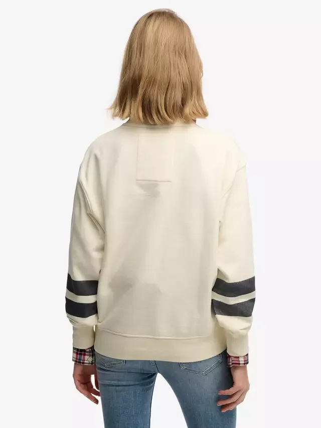 Свободная толстовка Varsity Script, кремового цвета Superdry — фото 2