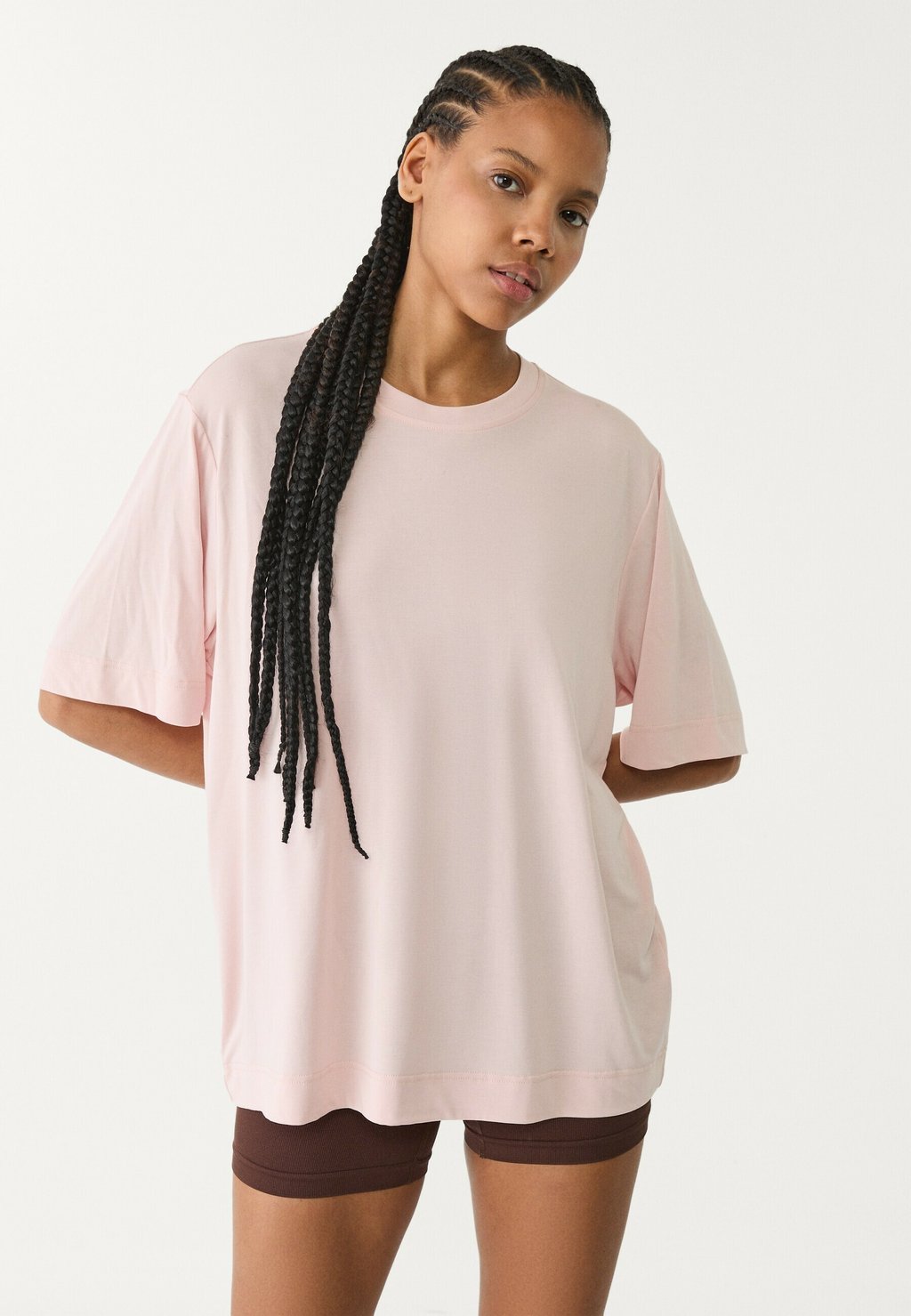

Базовая футболка SOFT-TOUCH Stradivarius, светло-розовый