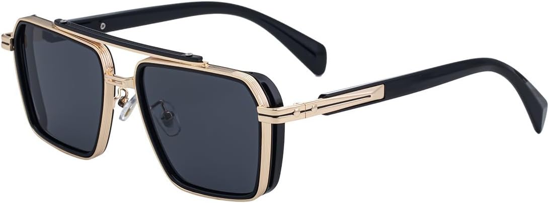 

Солнцезащитные очки в ретро-оправе – авангардный квадратный дизайн с защитой от УФ-излучения для мужчин, для вождения на открытом воздухе и создания стильного образа GDKPJDT, 1