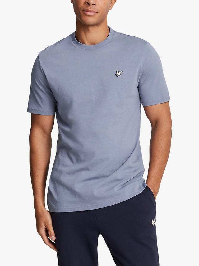 

Хлопчатобумажная футболка crew Lyle & Scott, цвет Factory Blue
