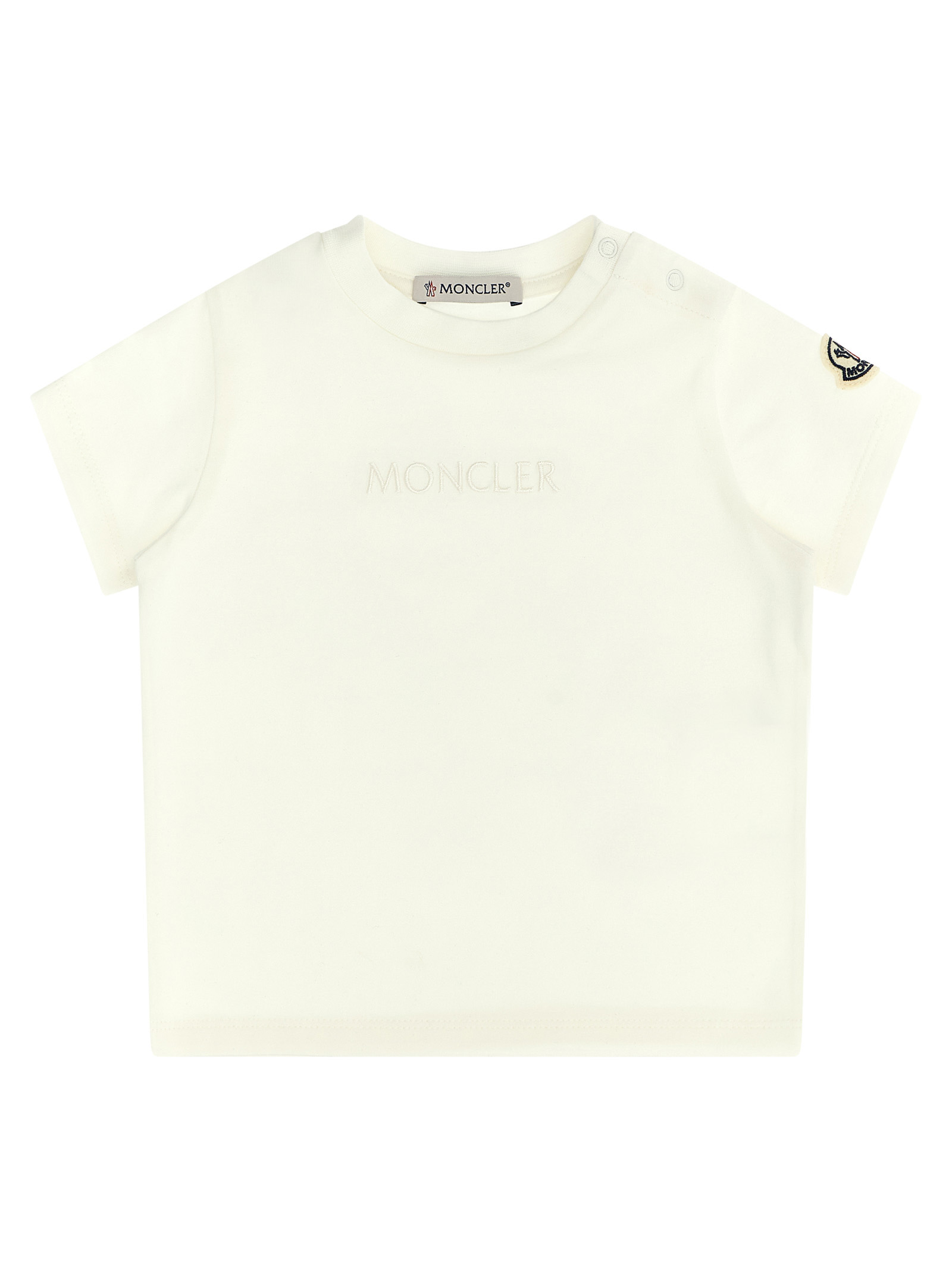 

Футболка с вышивкой логотипа Moncler Enfant, белый