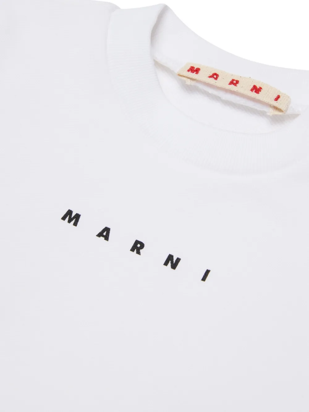 Свитшот с круглым вырезом Marni Kids, белый — фото 4