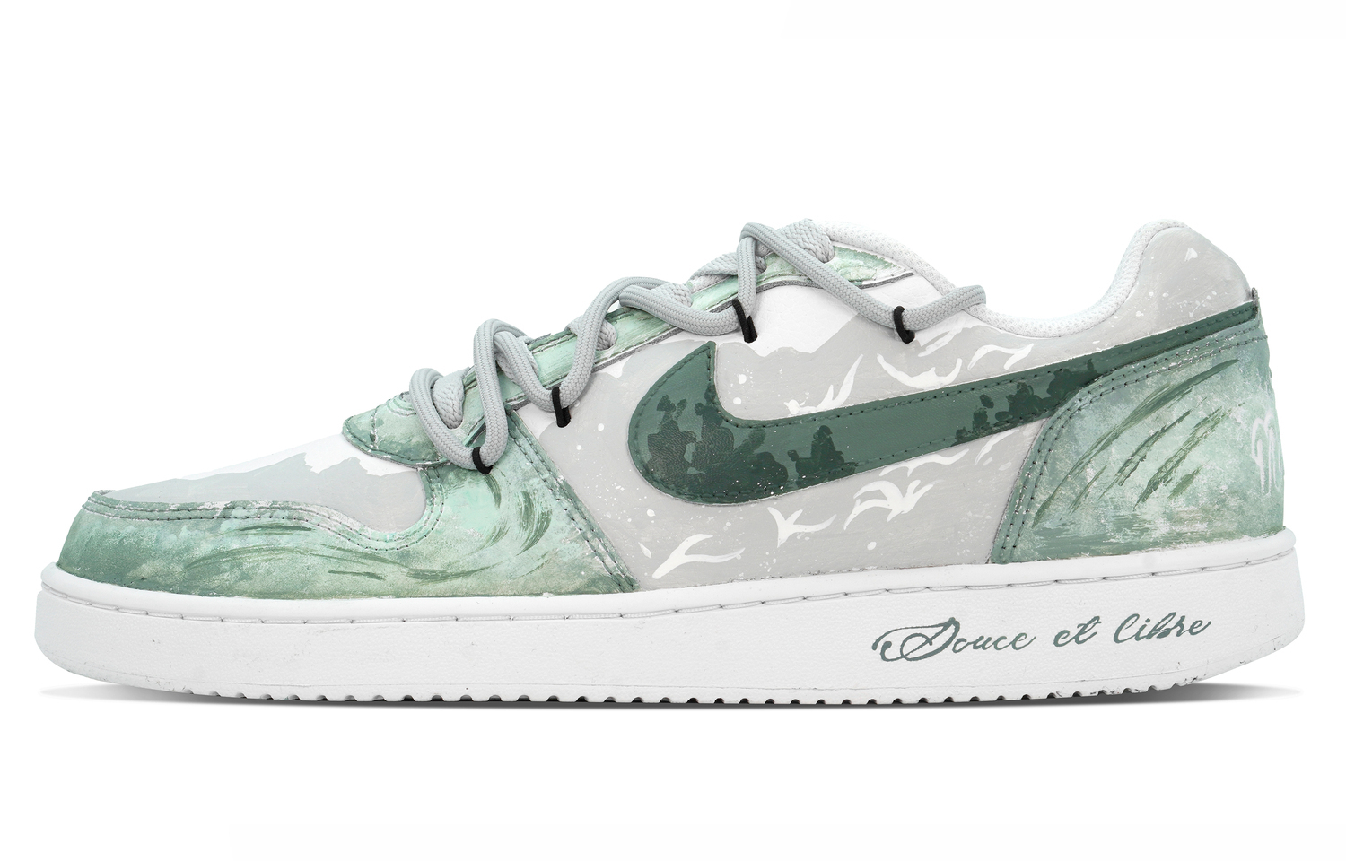 

Nike EBERNON DEER Forest Mystic Realm противоскользящие износостойкие низкие кеды для скейтбординга унисекс белый зеленый