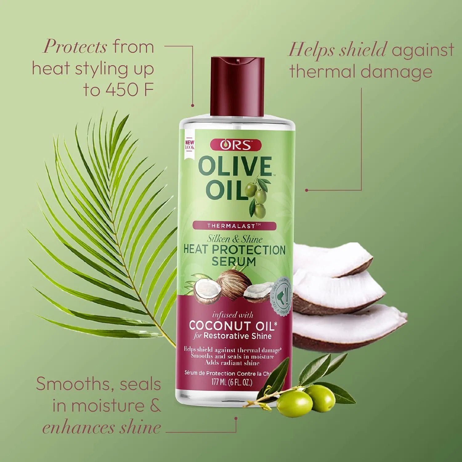 Сыворотка для волос «Olive Oil Heat Protection» от ORS Ors, Transperant — фото 4