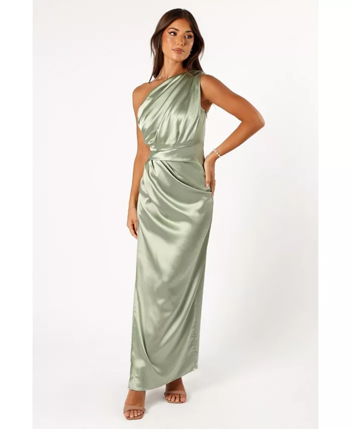 

Женское платье макси Nadia на одно плечо Petal and Pup, зеленый