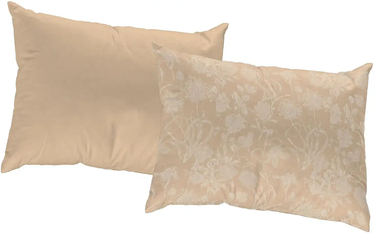 

Декоративная подушка Adam "Flower Cuveé Light", с цветочным узором, двусторонний чехол без наполнителя, 1 шт 60х40 см, бежевый