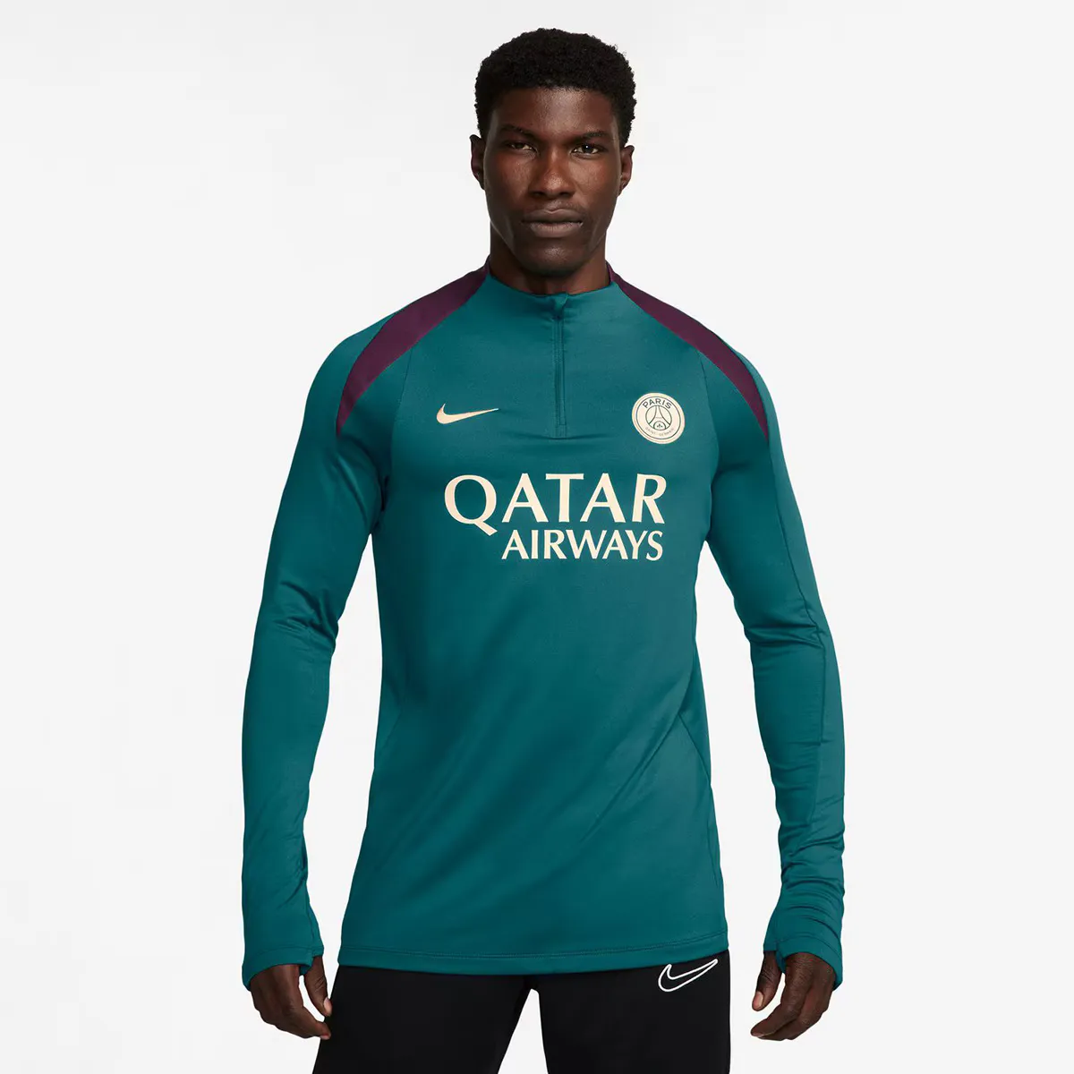 

Пари Сен-Жермен мужская толстовка 2024-2025 Strike Drill Nike, зеленый