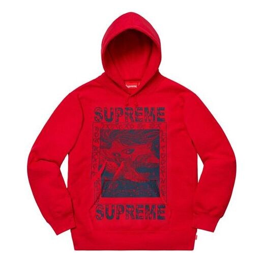 

Толстовка fw19 week 2 doves hooded sweatshirt Supreme, красный