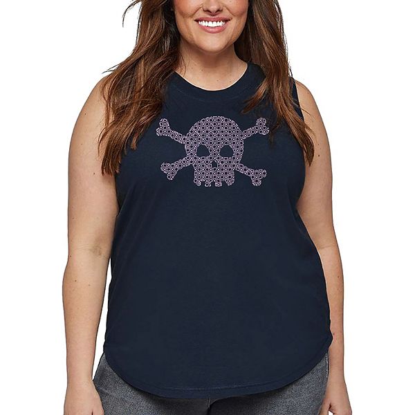 

Женский топ plus size с принтом xoxo skull La Pop Art, Navy