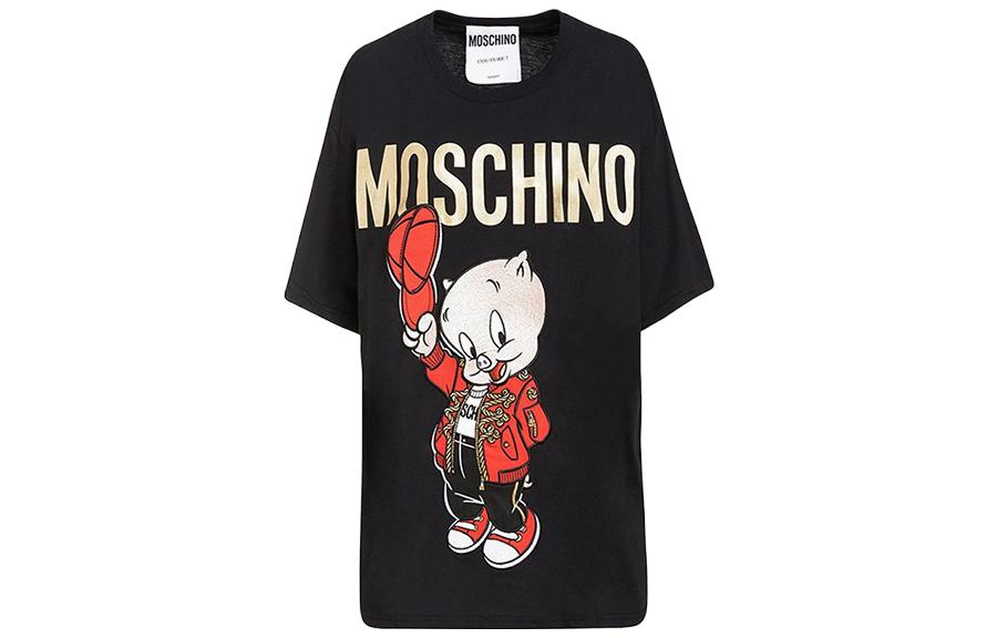 

MOSCHINO Футболка женская черная, Черный, MOSCHINO Футболка женская черная