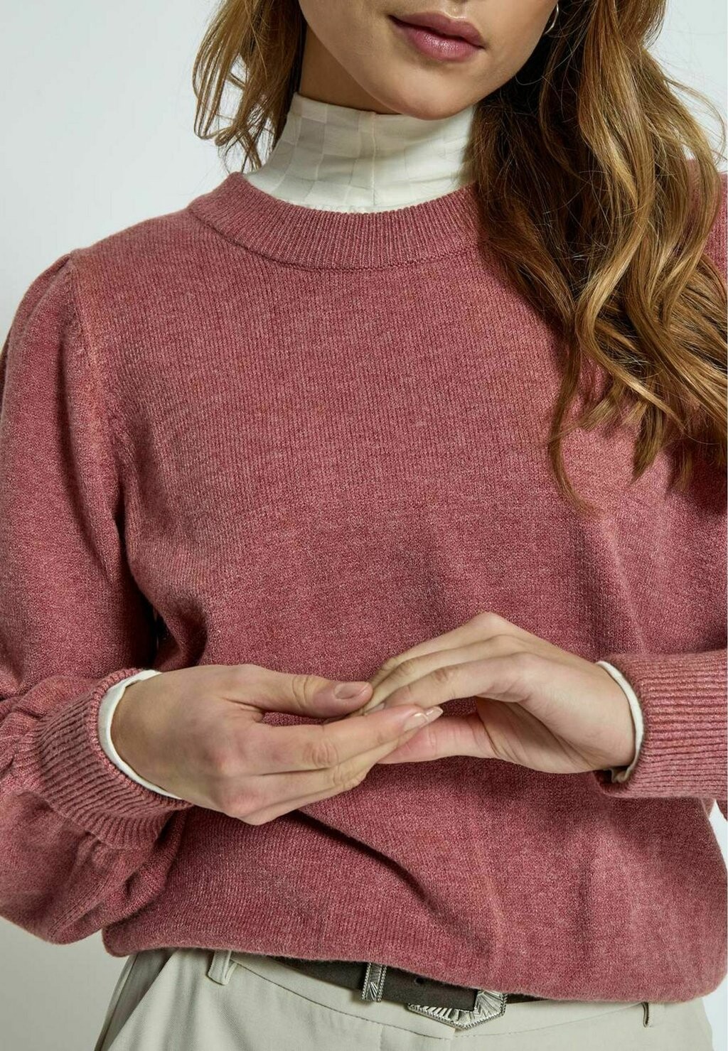 

Джемпер MSJUDY ROUND NECK Minus, светло-розовый