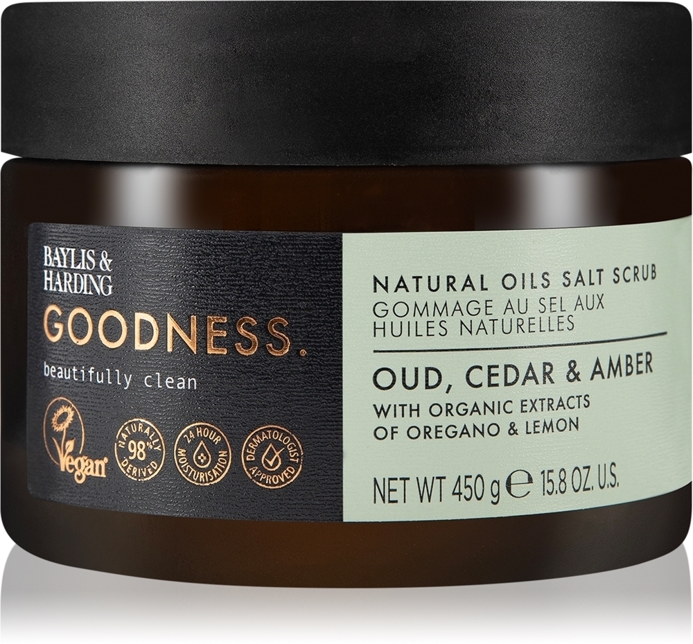 

Скраб для тела Goodness с удом, кедром и янтарной солью Baylis & Harding, 450 гр