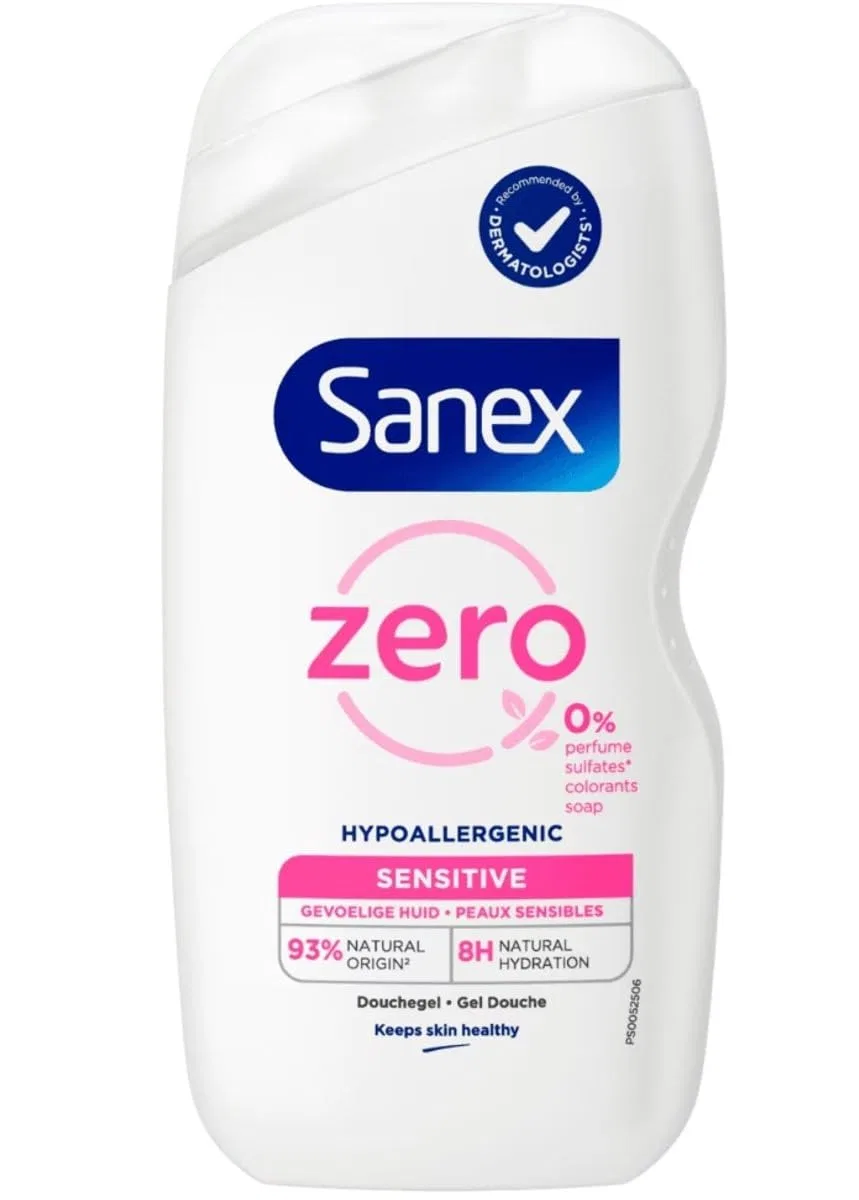 Гипоаллергенный гель для душа Sanex Zero% Sensitive 400 мл, 6 штук Sanex