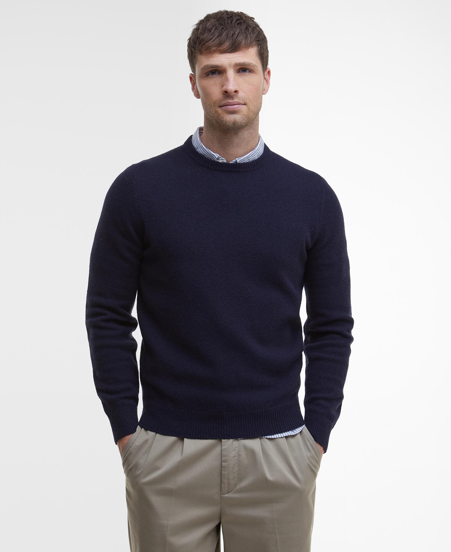 

Джемпер Barbour Essential Crew-Neck, классический темно-синий