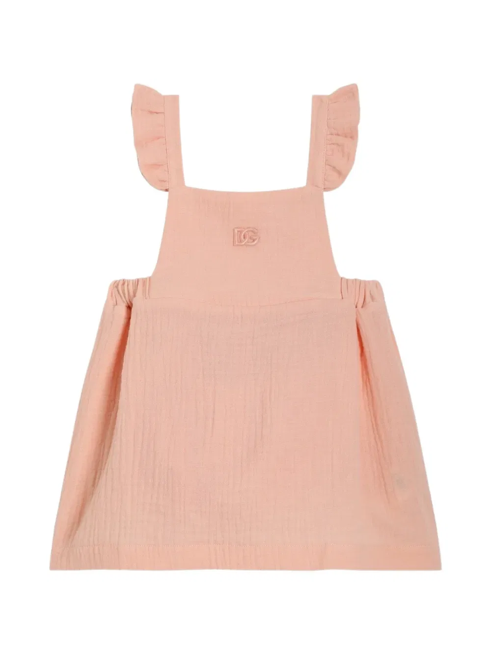 Платье из хлопчатобумажной марли Dolce & Gabbana Kids, розовый