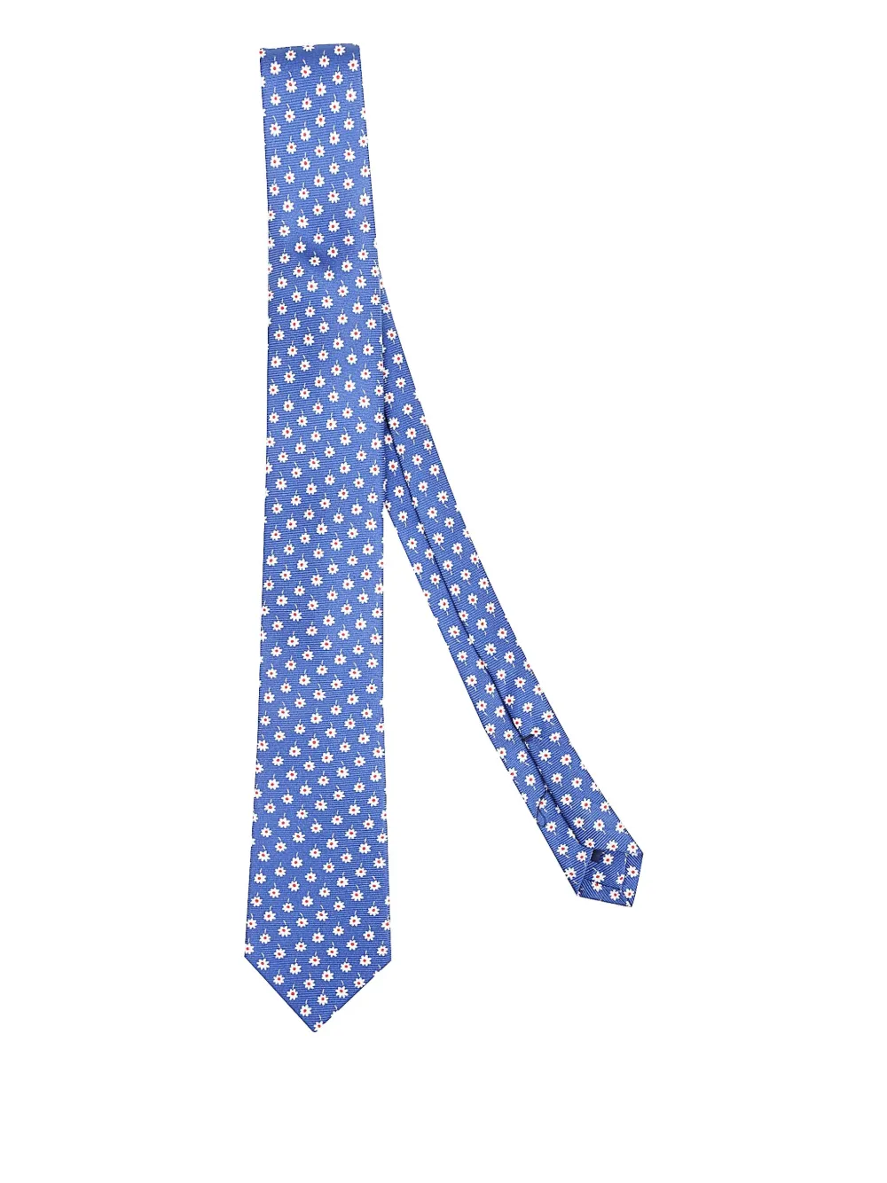 

Галстук с цветочным принтом Errico Formicola, синий
