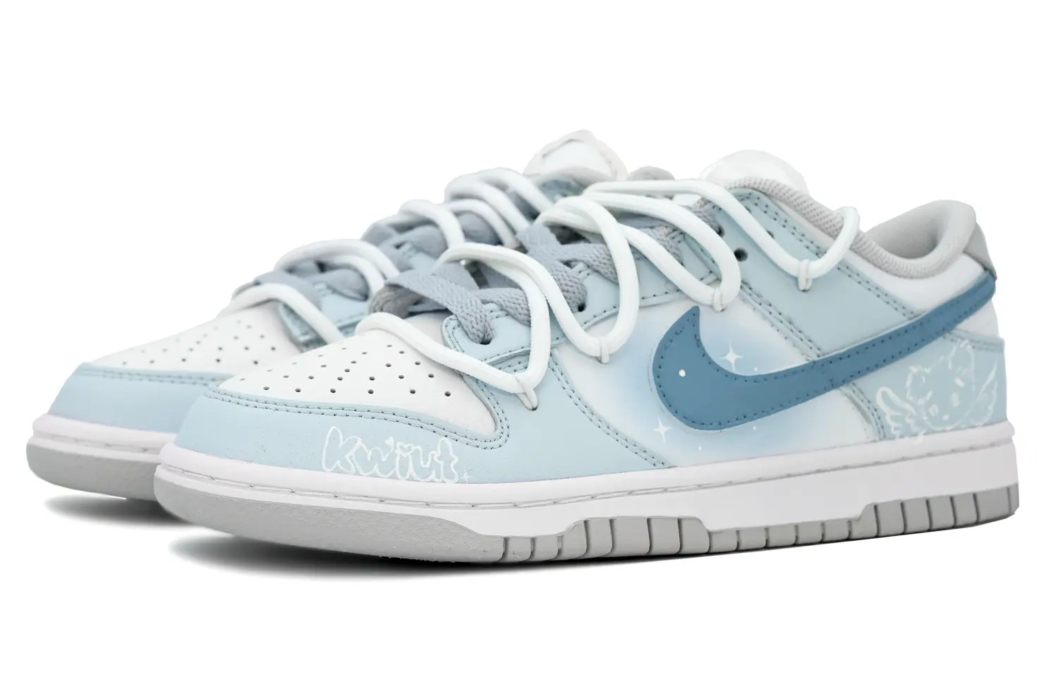 

Кроссовки Nike Dunk Skateboard Shoes Women's Low-Top White, голубой, Синий, Кроссовки Nike Dunk Skateboard Shoes Women's Low-Top White, голубой