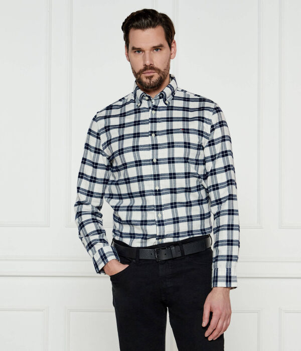 

Рубашка мужская Tommy Hilfiger в клетку, белый/черный