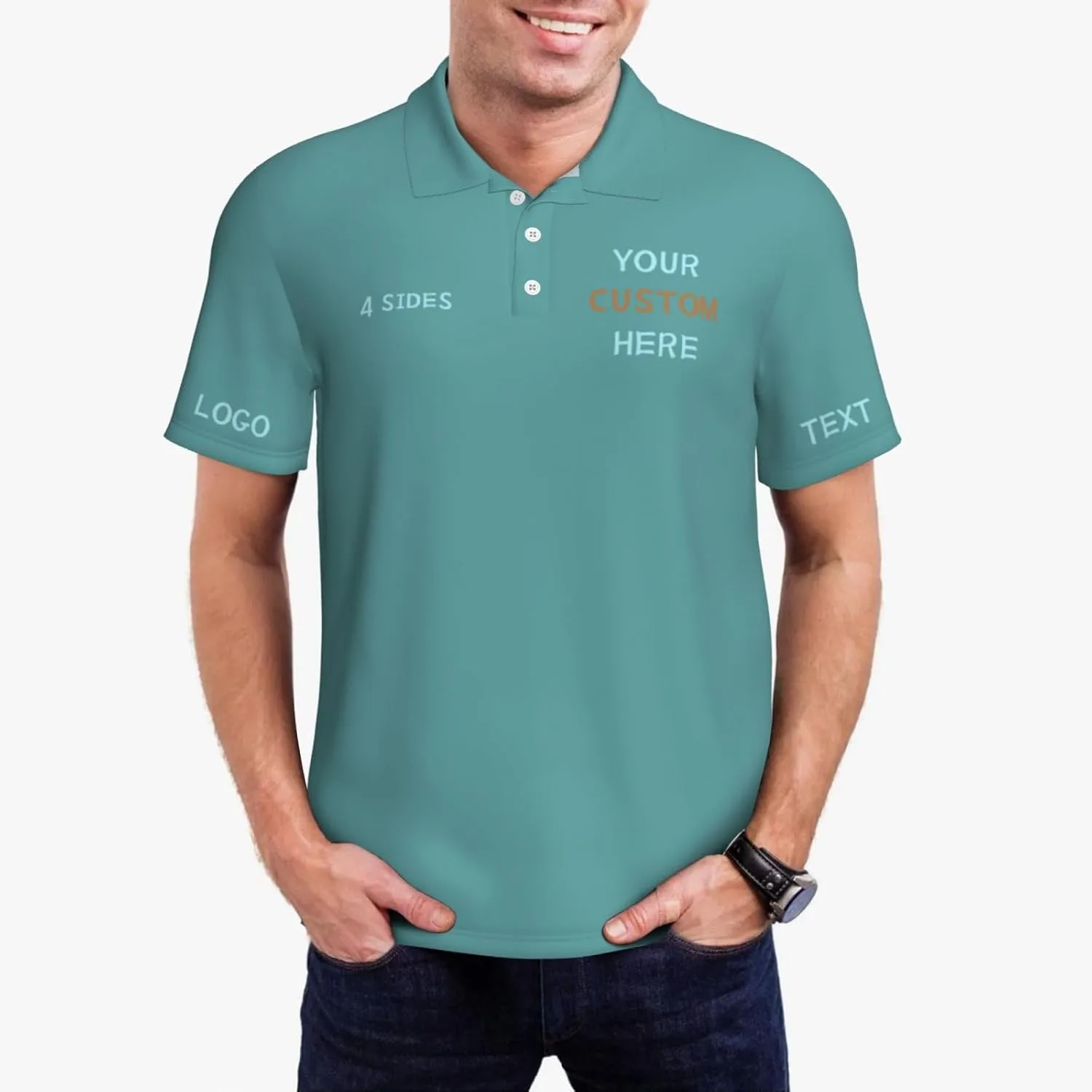 Мужская поло с коротким рукавом Custom Polo Shirts с логотипом — фото 3