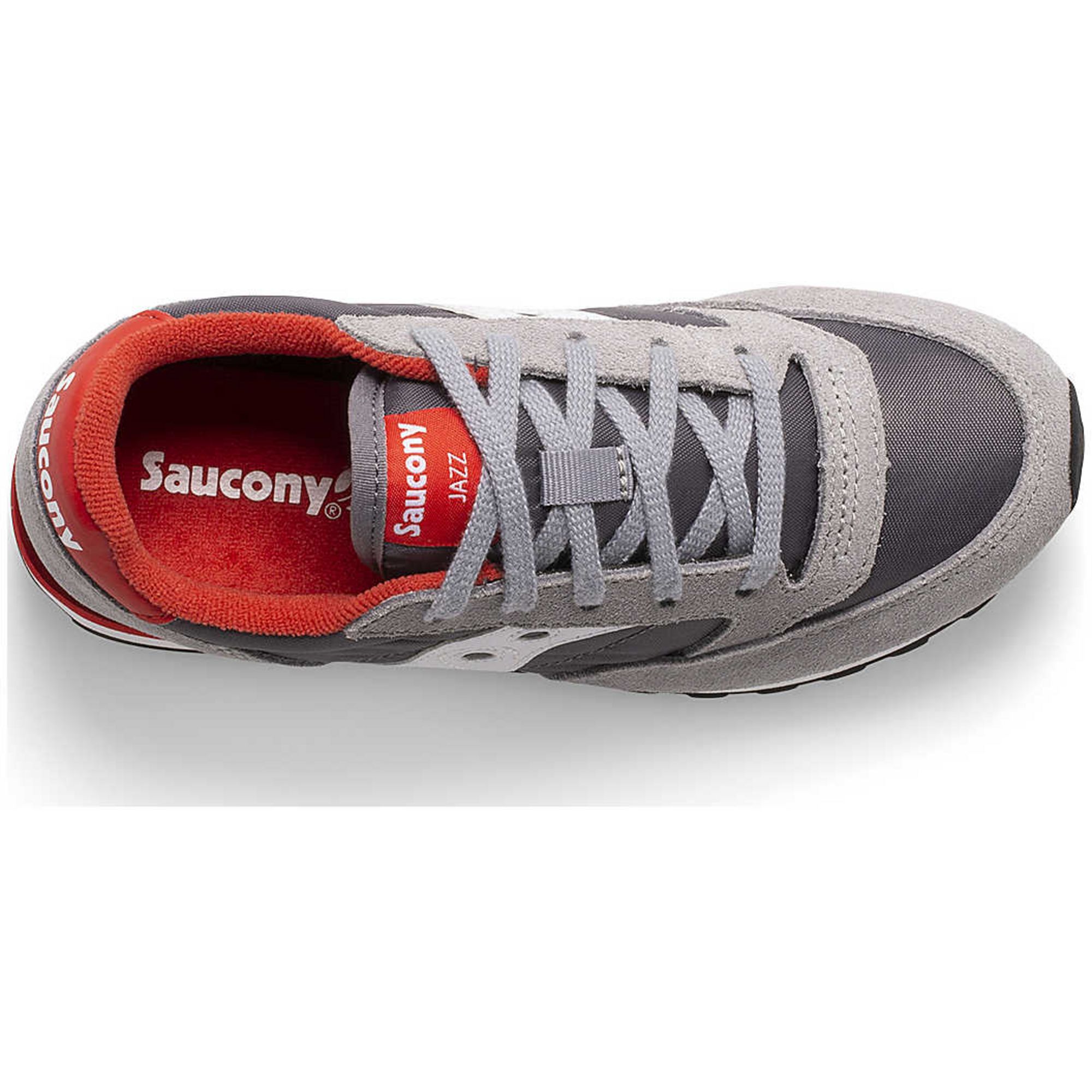 Детские джазовые повседневные туфли в оригинальном стиле Saucony, Grey/Lava — фото 4