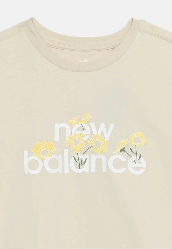 Футболка с цветочным принтом New Balance, Beige — фото 4