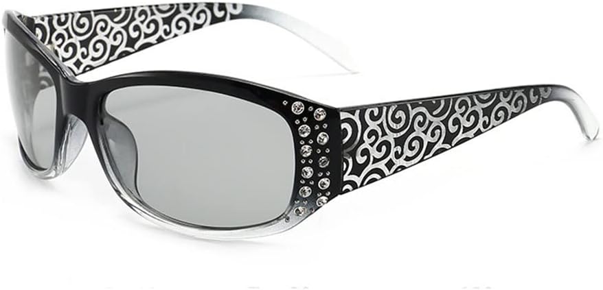 

Женские поляризованные солнцезащитные очки, женские солнцезащитные очки со стразами, очки для вождения, путешествий и активного отдыха, солнцезащитные очки UV400 для женщин Generic, 5 Photochromic