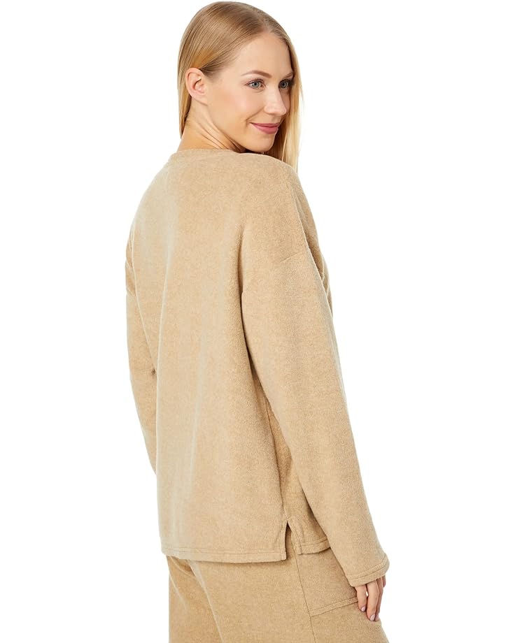 

Топ Madewell MWL Cozybrushed Henley Top, цвет Heather Camel