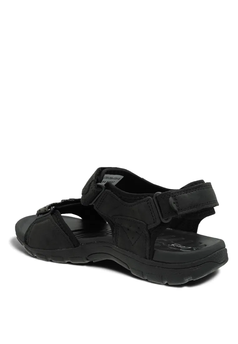 Мужские сандалии slip-on, искусственная кожа, классические повседневные, модель 250441265 Louis Cuppers, черный — фото 3