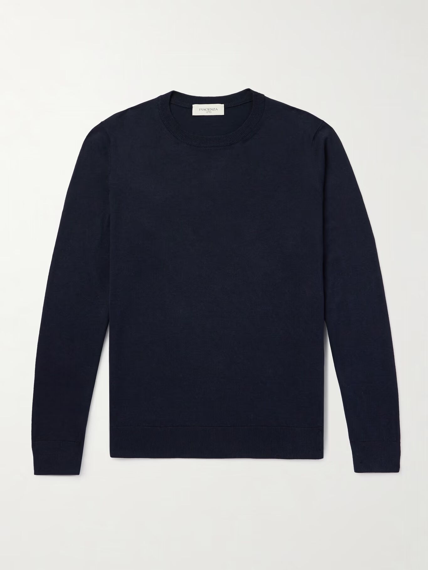 

Свитер из смеси шелка и хлопка PIACENZA 1733, темно-синий