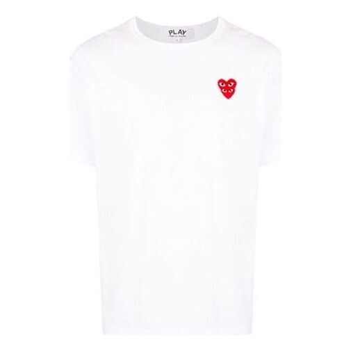 

Футболка basic t-shirt red family heart 'white' Comme Des Garcons Play, белый