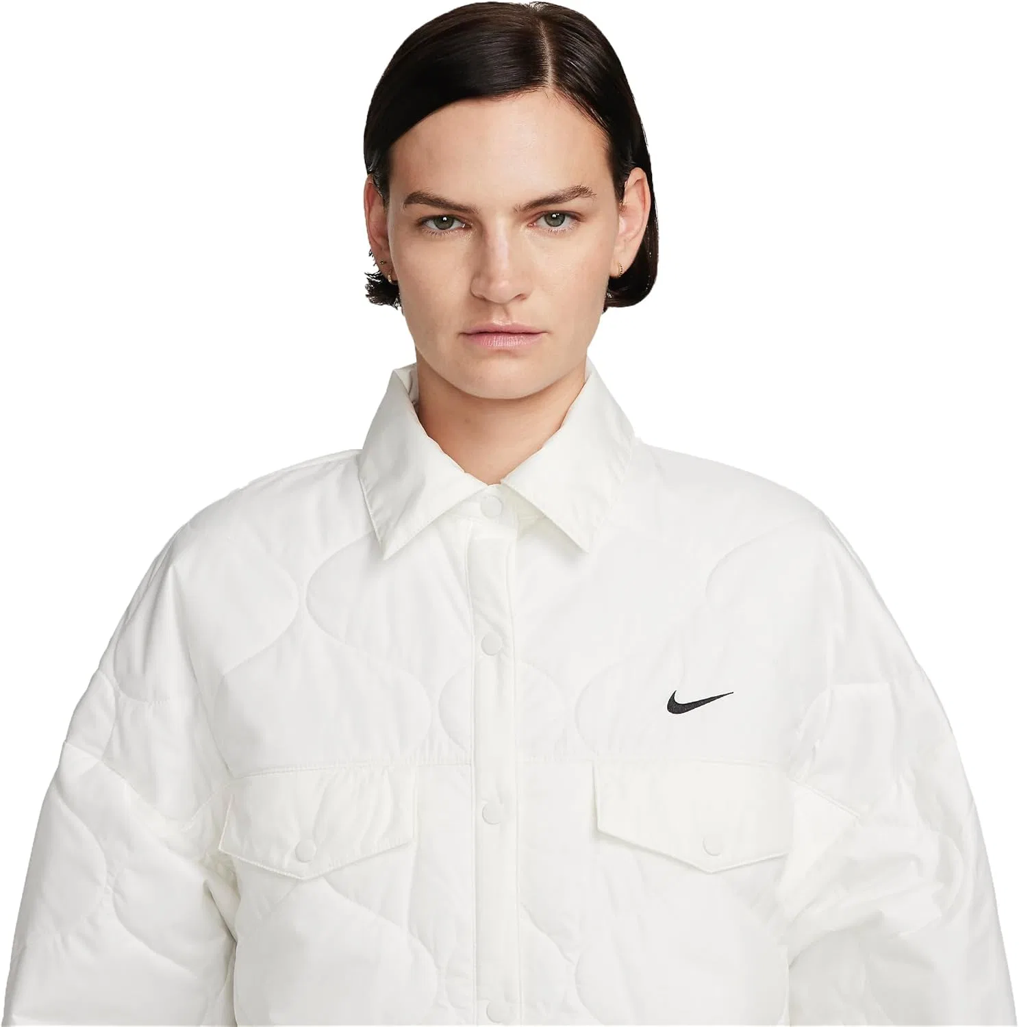 Женская куртка стеганая Nike, цвет Sail/Black — фото 4