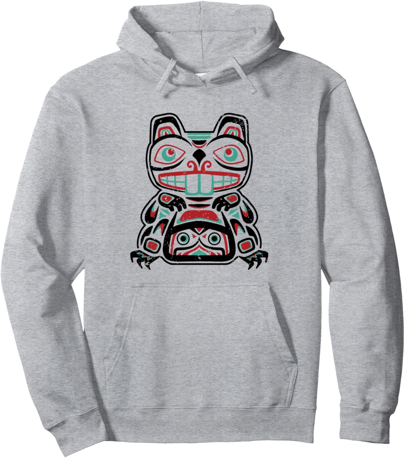 

Худи с изображением бобра, символа индейского зодиака и индийской толстовки Ingenius Native American Zodiac Astrology, серый