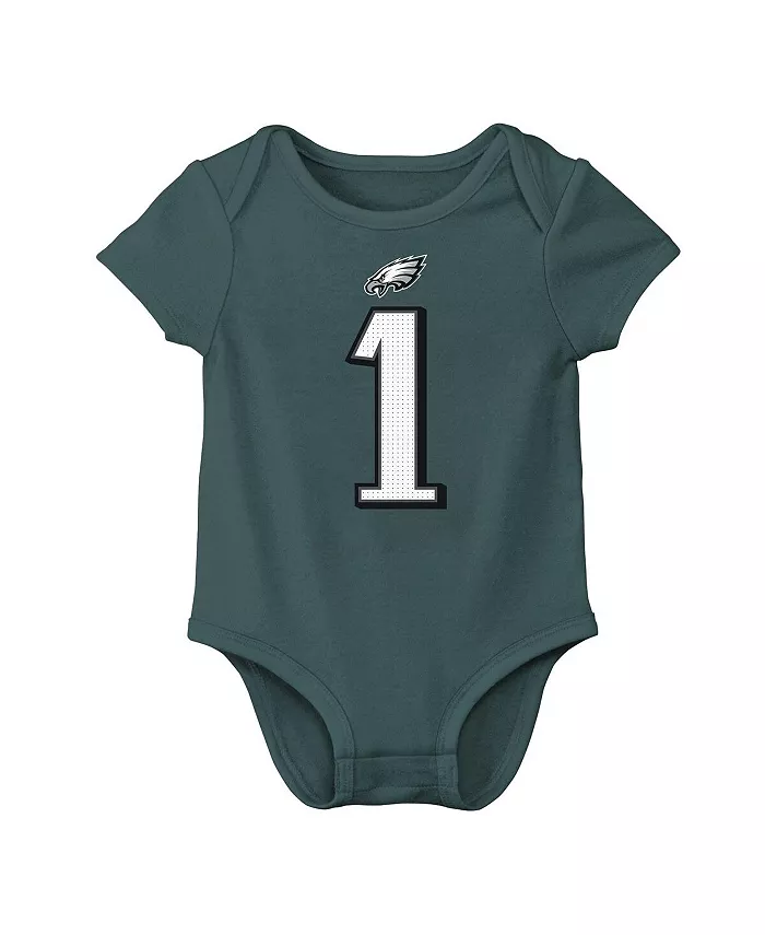 Боди для мальчиков и девочек Midnight Green с именем и номером игрока Jalen Hurts Philadelphia Eagles Nike — фото 3