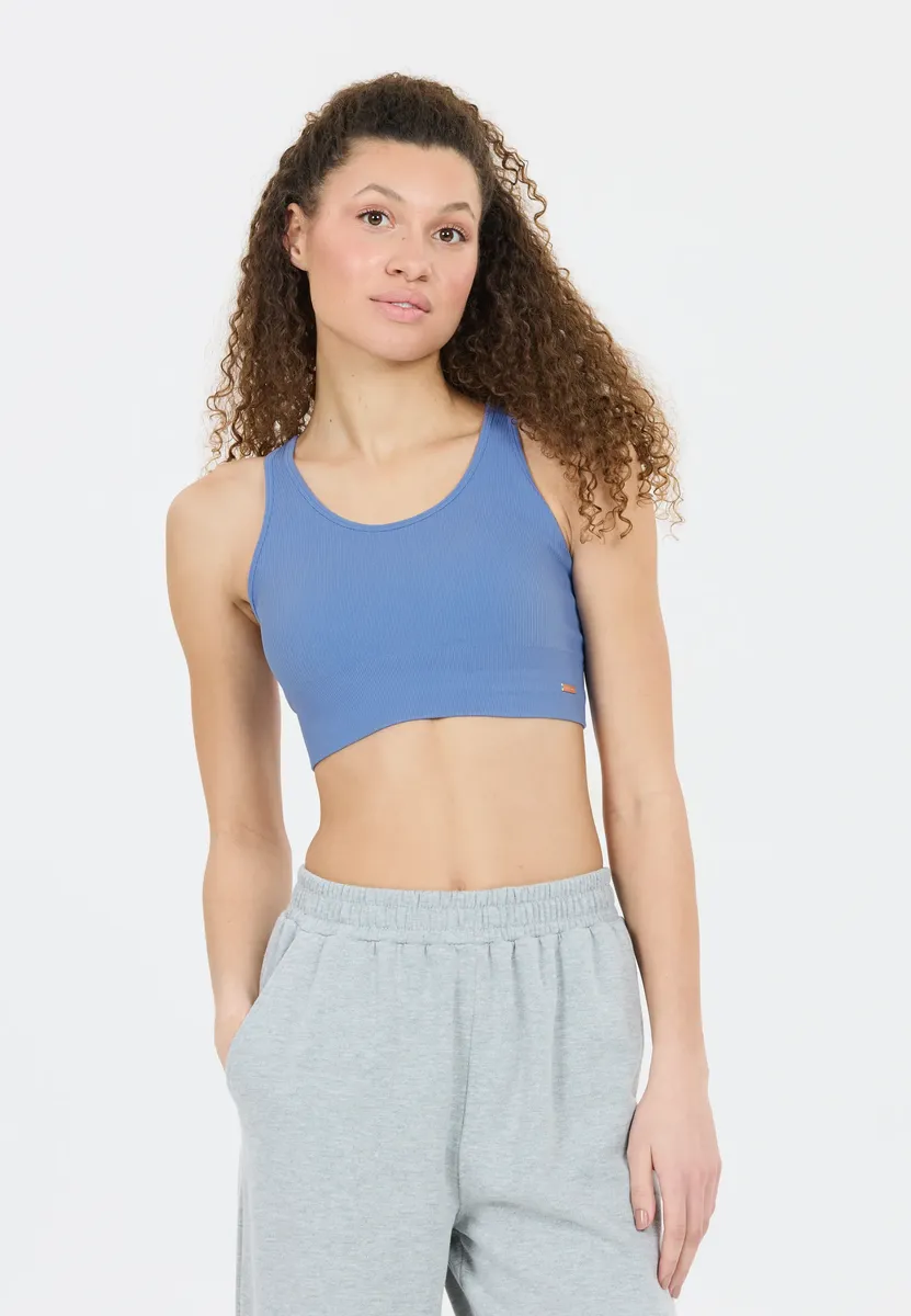 

Спортивный бюстгальтер ATHLECIA "Aideny", бесшовный дизайн, синий