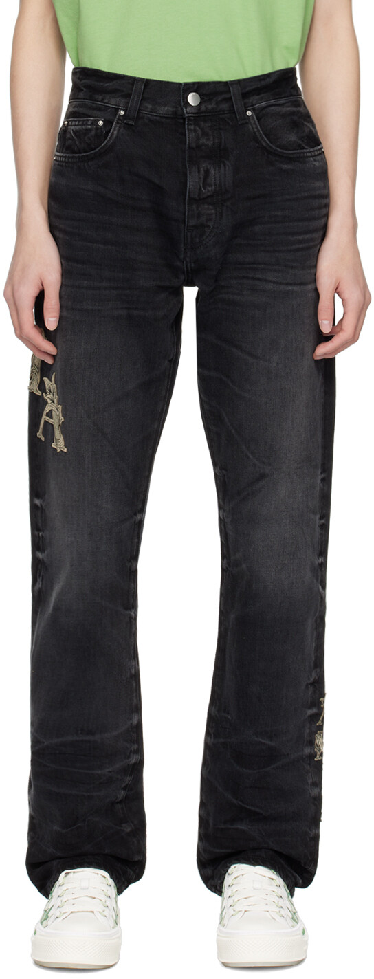 

Черные джинсы в стиле барокко AMIRI, Faded black