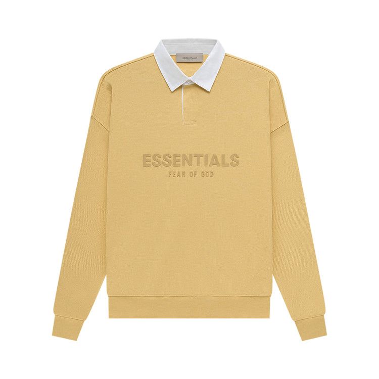 

Топ Fear of God Essentials Waffle Henley Rugby, Light Tuscan
