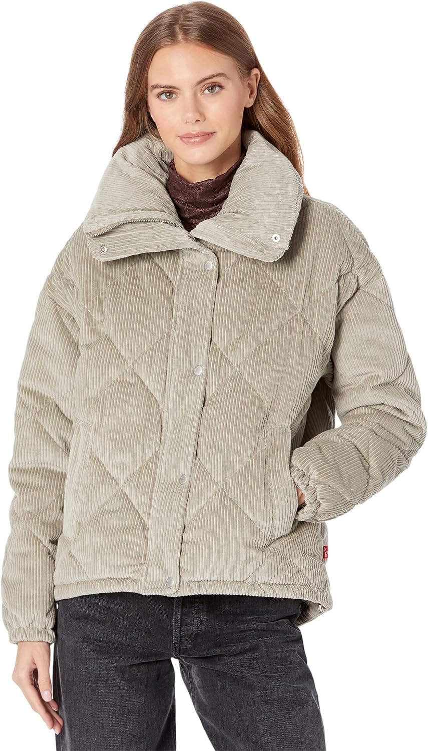 

Levi's Женская куртка из стёганого вельвета с бриллиантовым узором, Washed Green