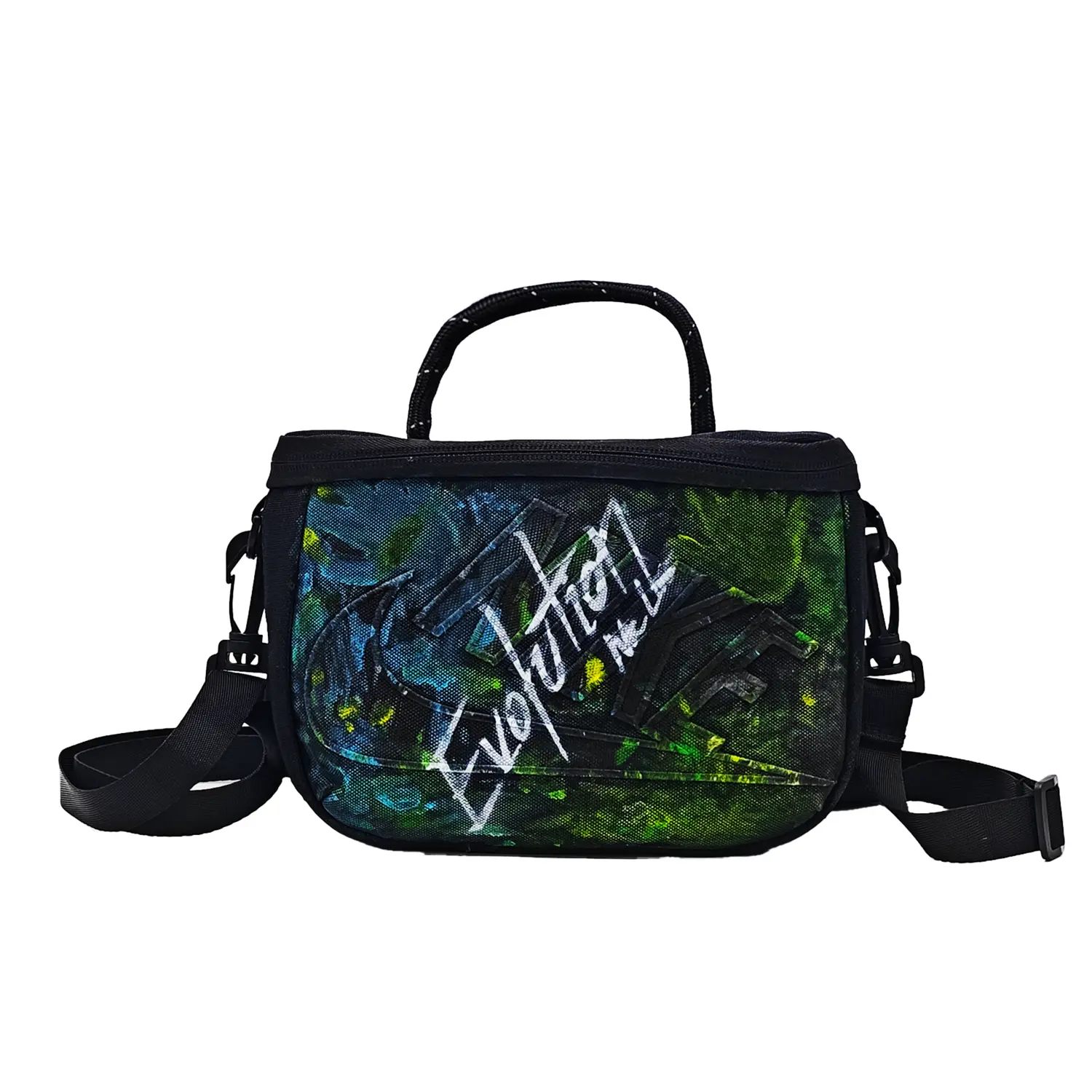 

Nike Тканевая кроссбоди сумка унисекс черно-белая, Stars